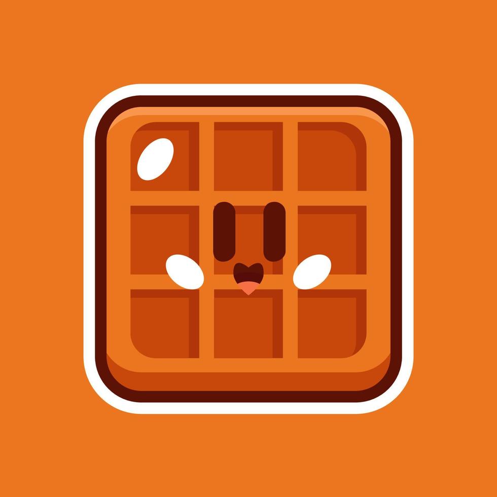 waffle cartoon vector illustration