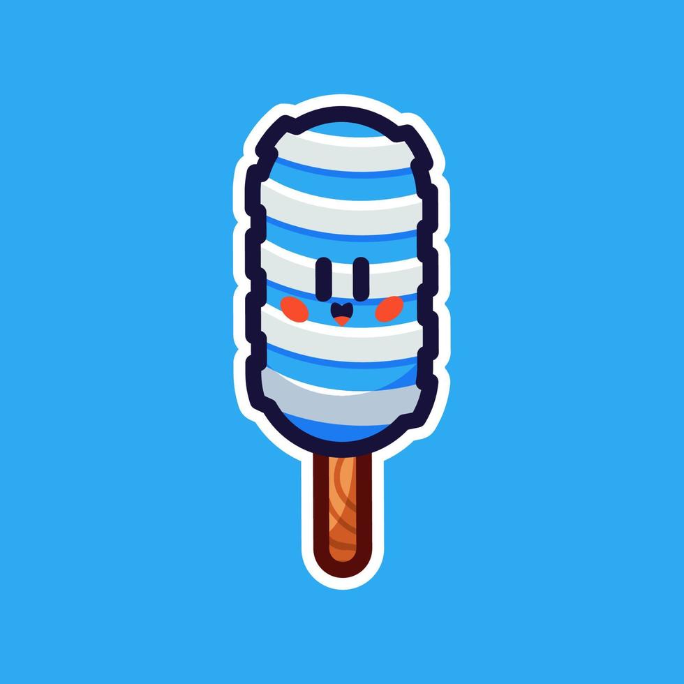 twister ice cream cartoon vector illustration