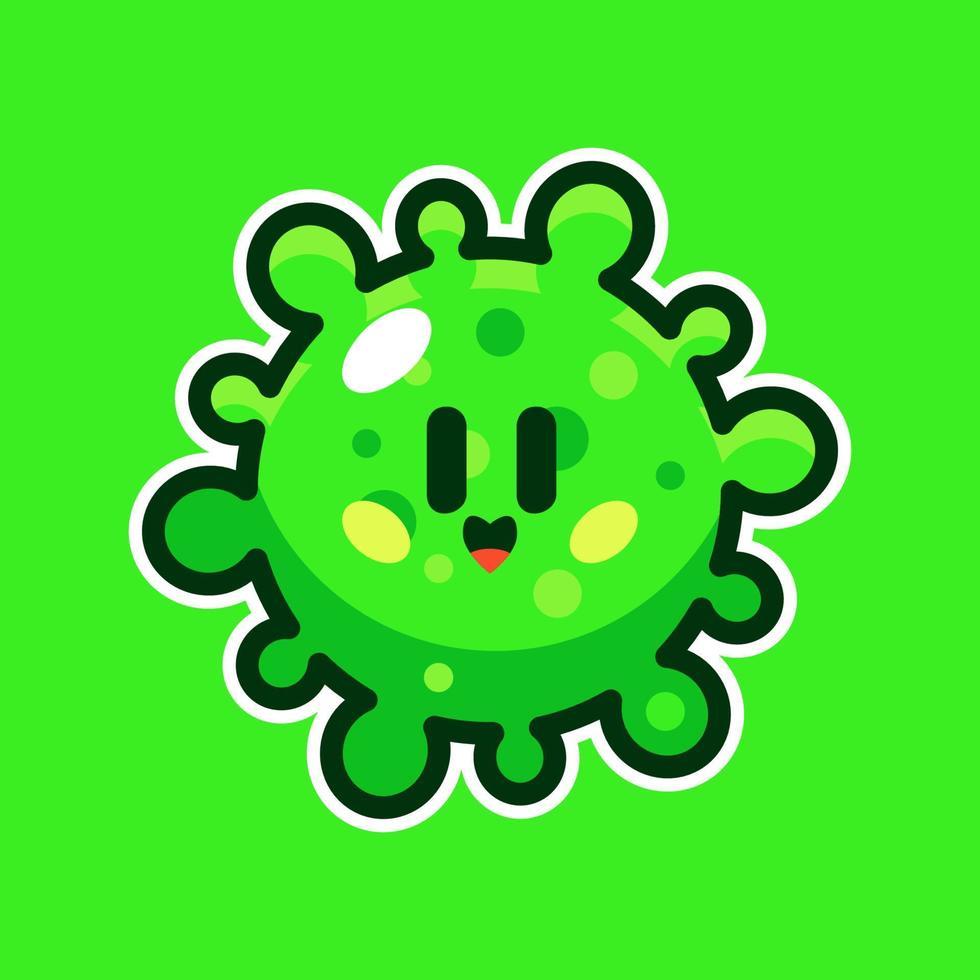 green virus illustration vector