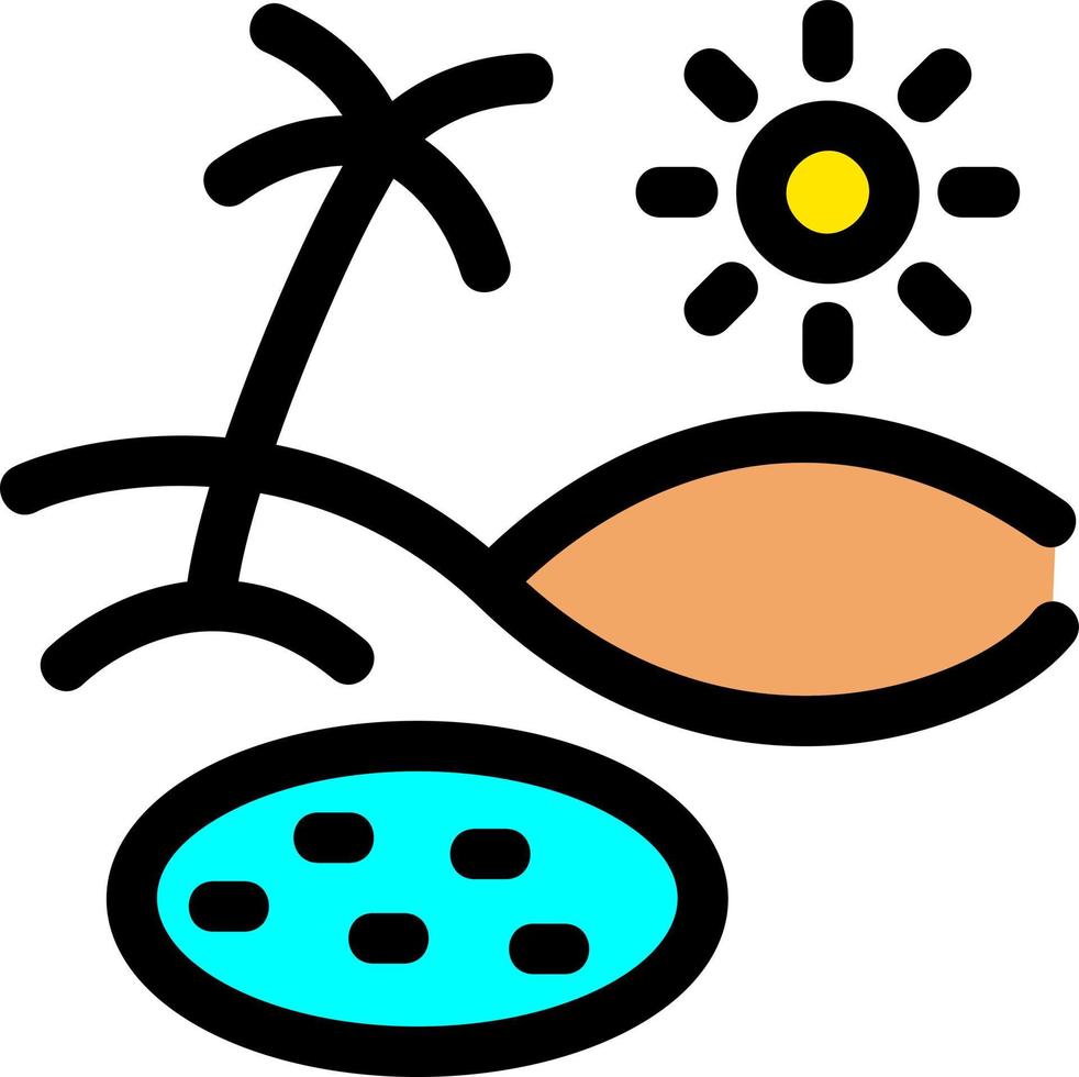 Oasis Line Icon vector