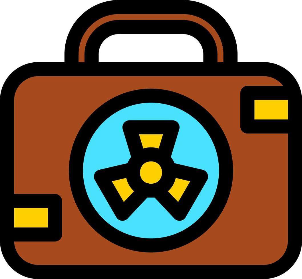 Nuclear Case Line Filled Icon vector