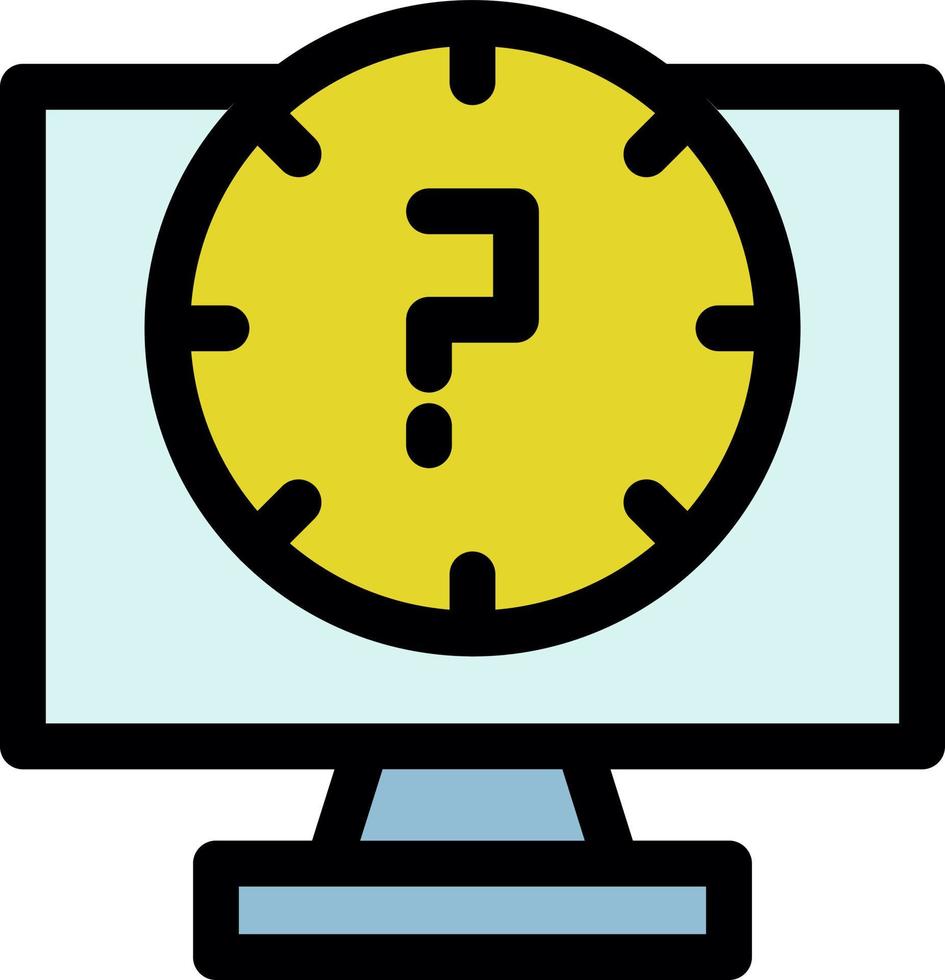 Lag Line Filled Icon vector