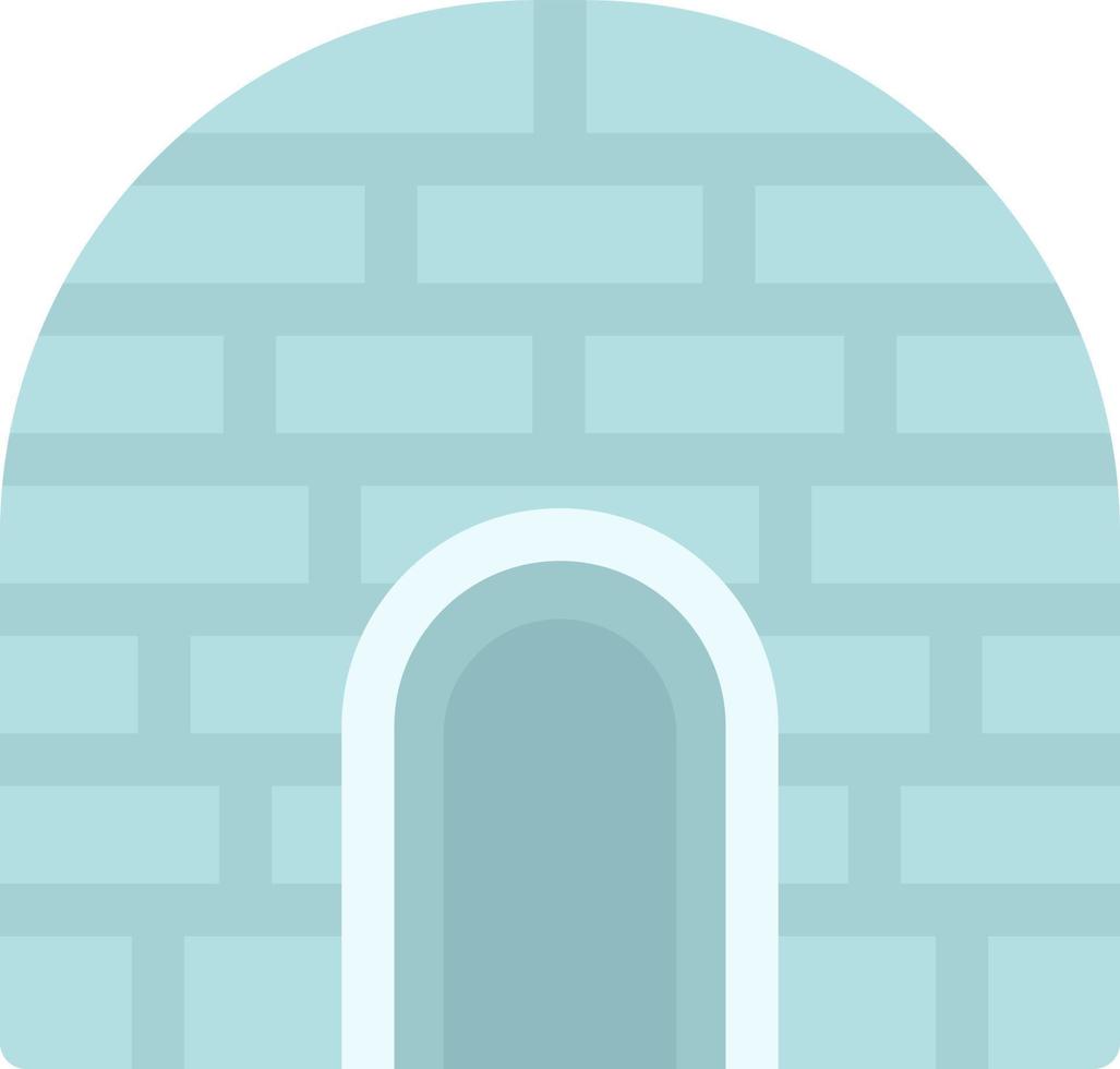 Igloo Landscape Flat Icon vector