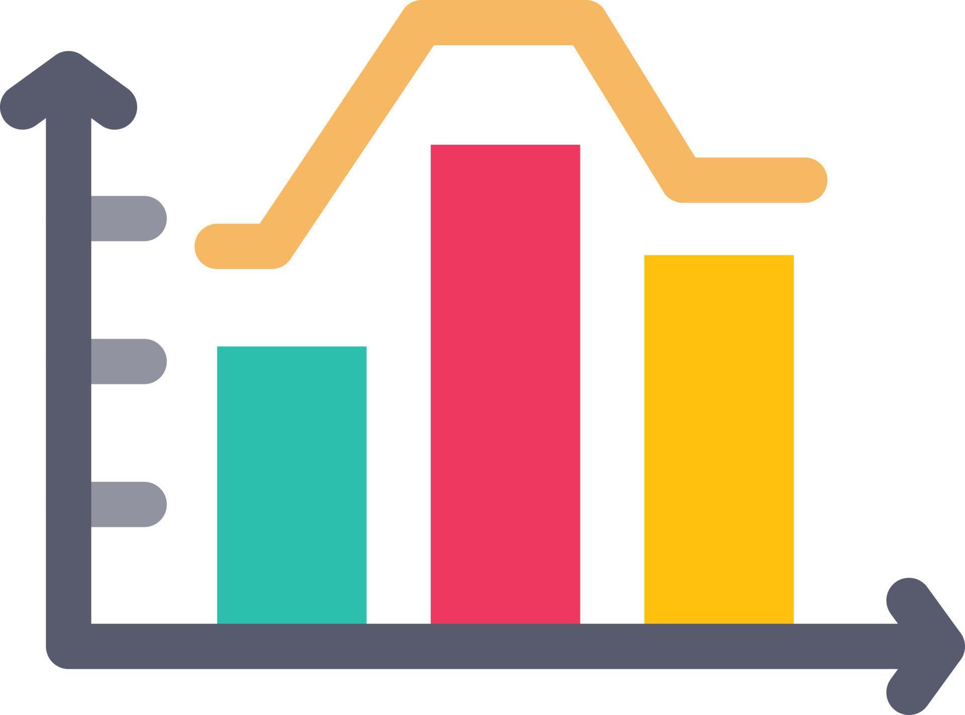 Stacked Graph Flat Icon 9514487 Vector Art at Vecteezy