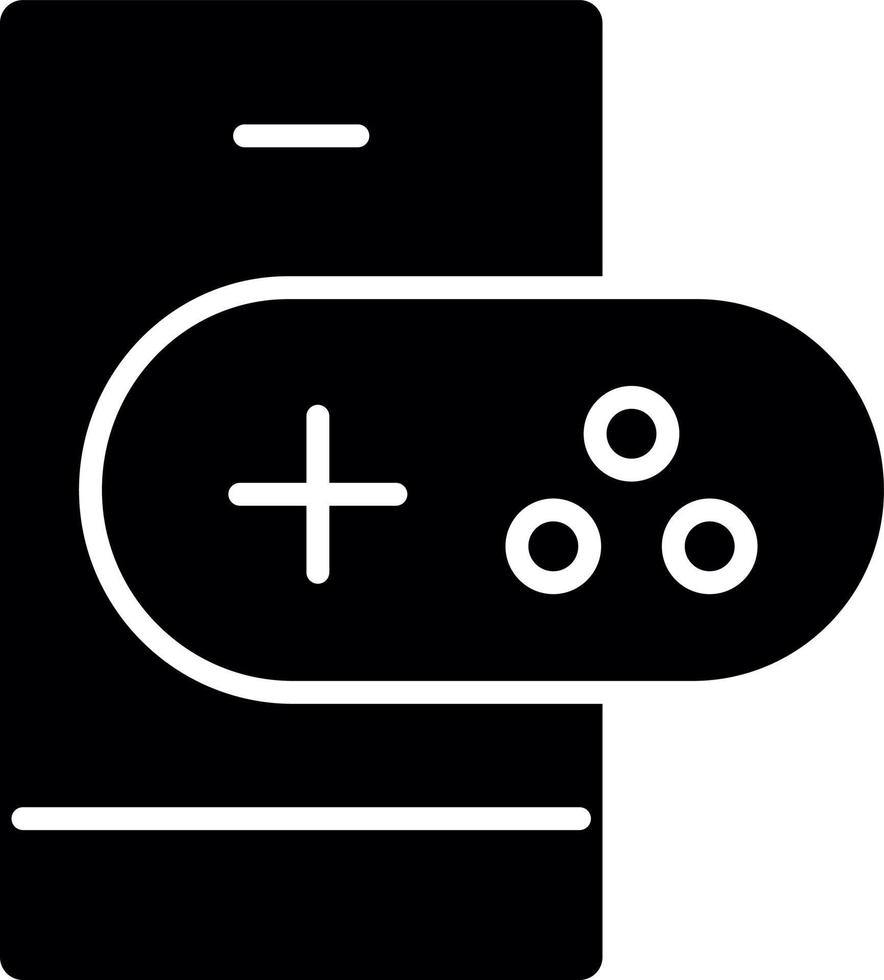 Mobile Gaming Line Glyph Icon vector