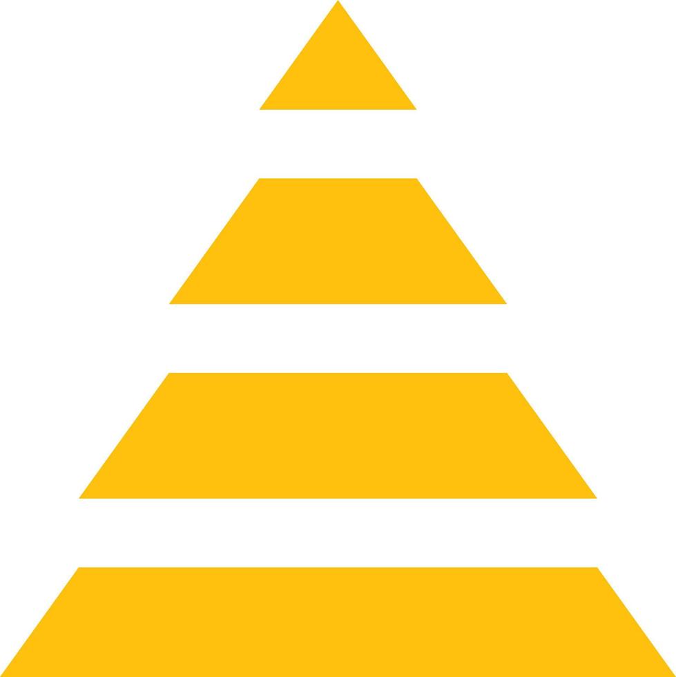 Pyramid Chart Flat Icon vector