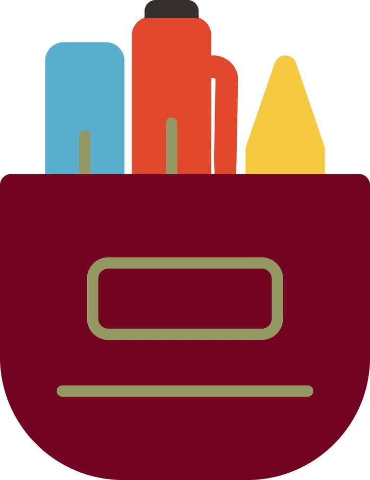 Pencil Case Flat Icon vector