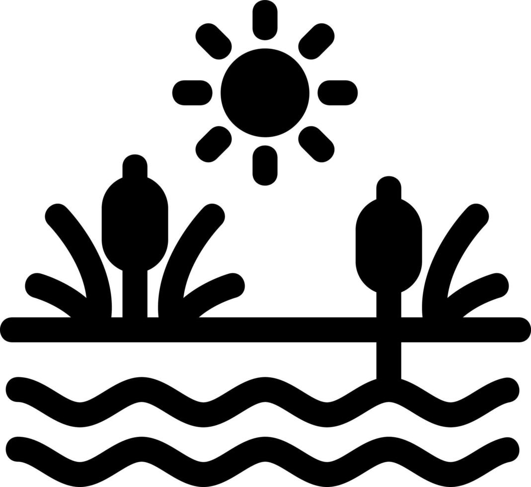 Swamp Glyph Icon vector