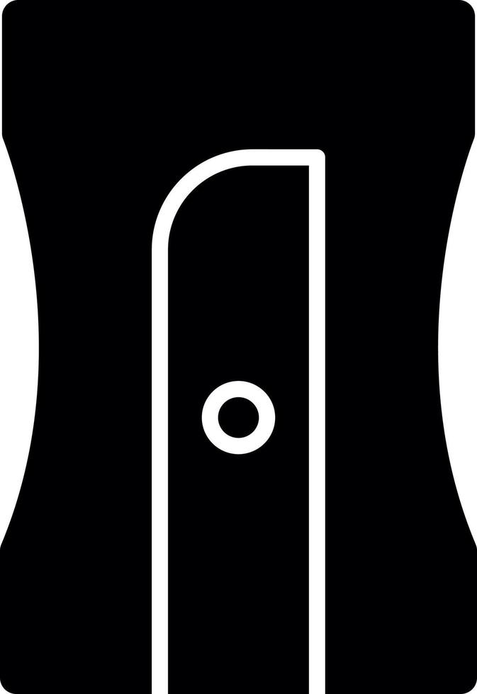Pencil Sharpener Glyph Icon vector