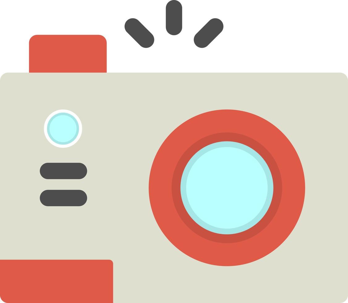 Compact Camera Flat Icon vector