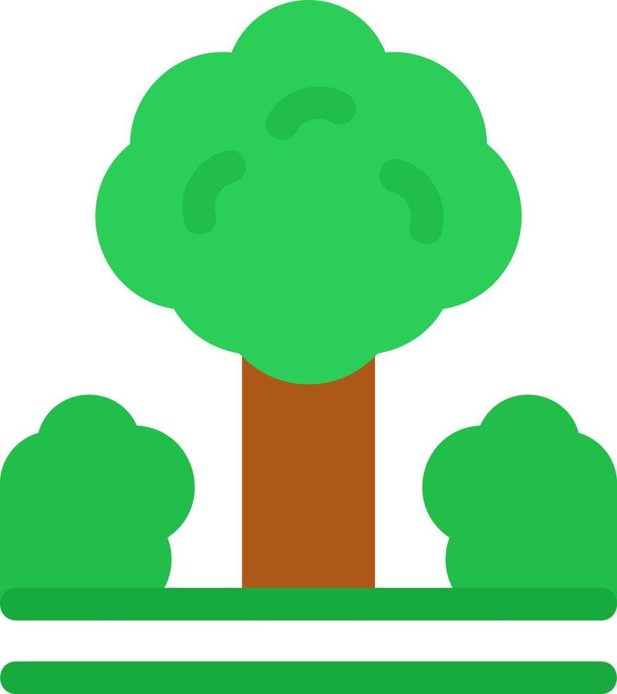 icono plano del paisaje de la selva vector