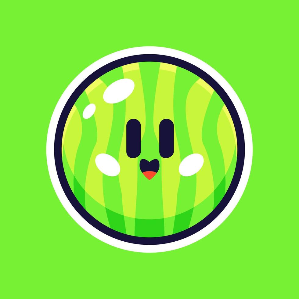 watermelon cartoon vector illustration