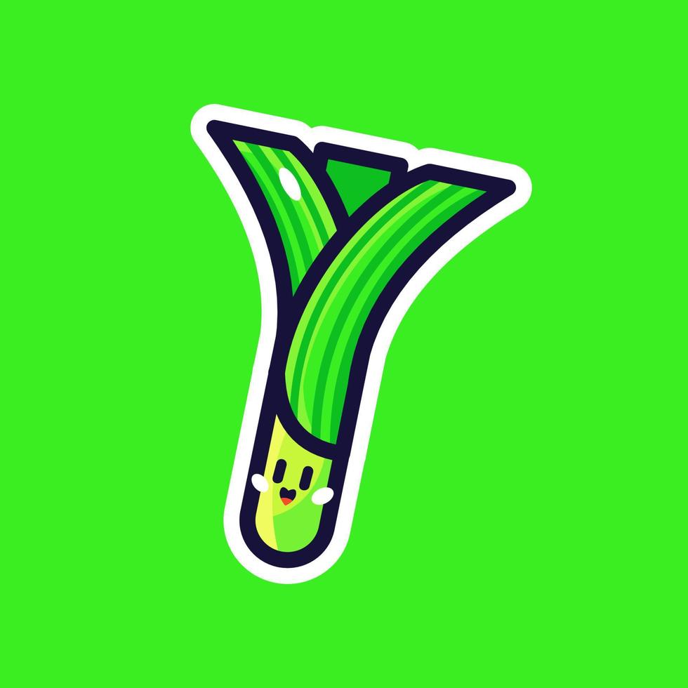 leek cartoon vector illustration