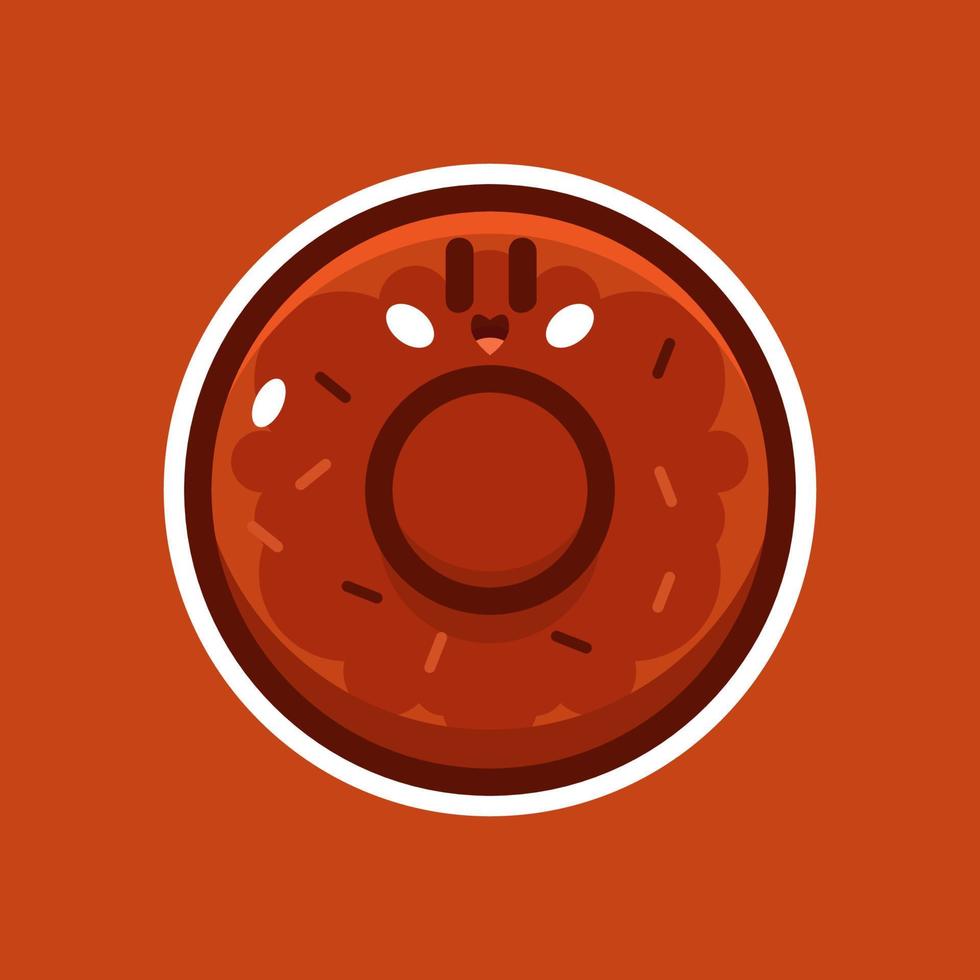 donut cartoon vector illustration