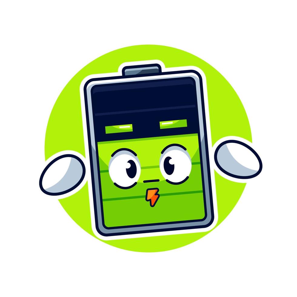 battery cartoon vector illustration