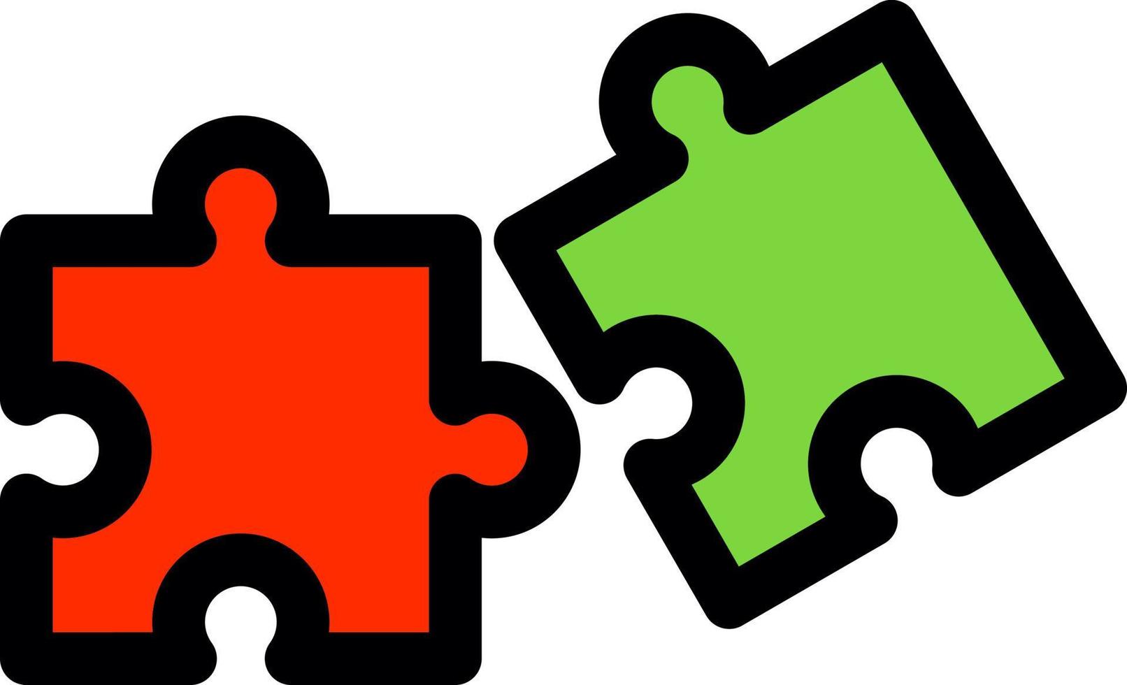 Puzzle Line Filled Icon vector