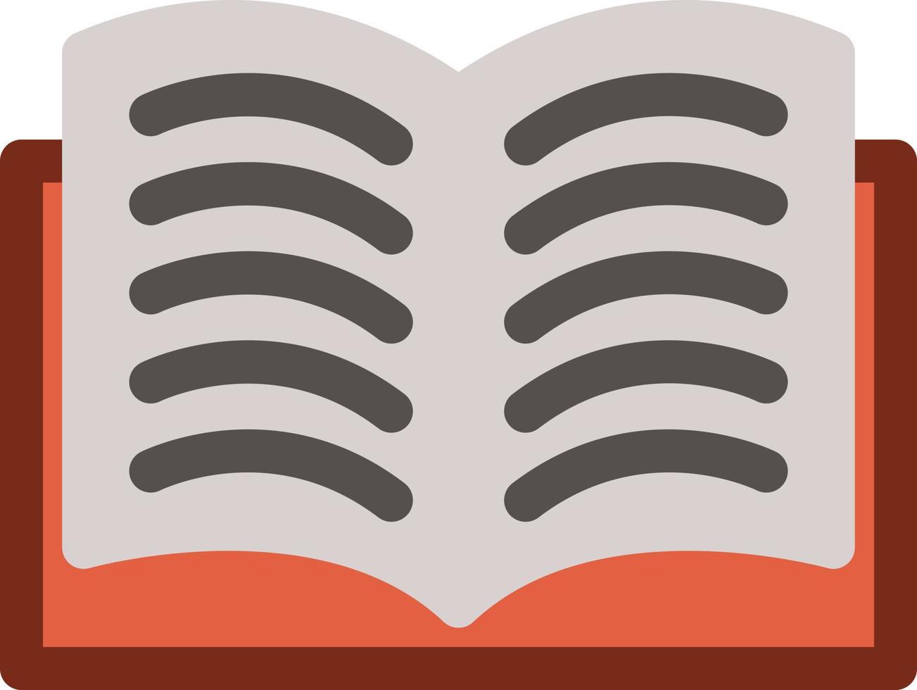 Open Book Flat Icon vector