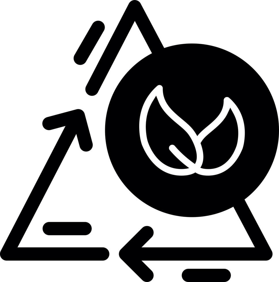 Zero Emission Glyph Icon vector