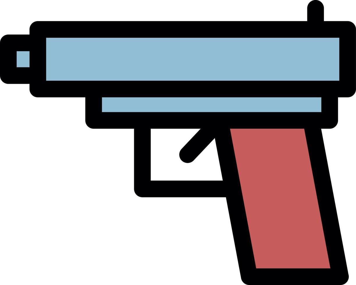 icono de línea de pistola de juego vector