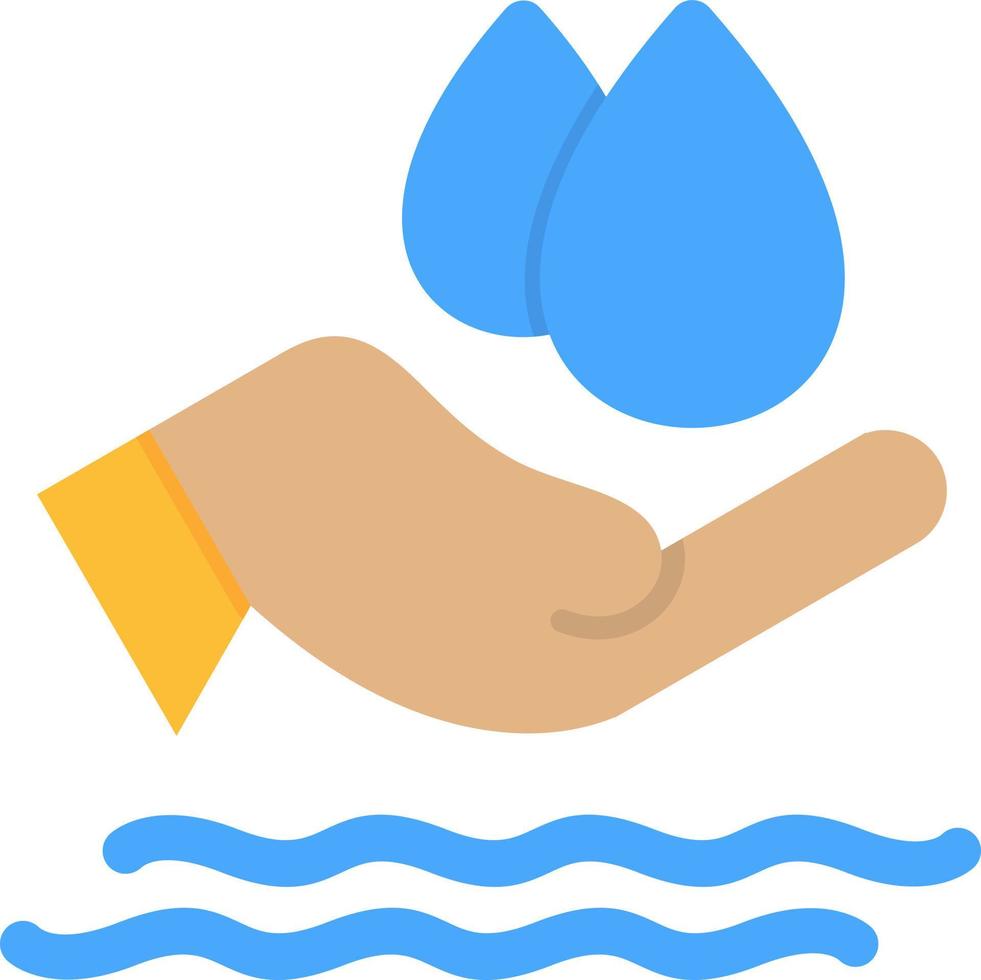 Save Water Flat Icon vector