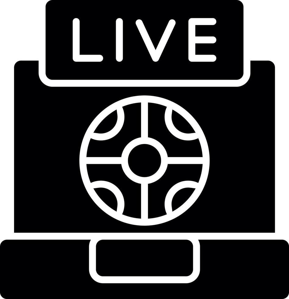 Online Gaming Line Glyph Icon vector