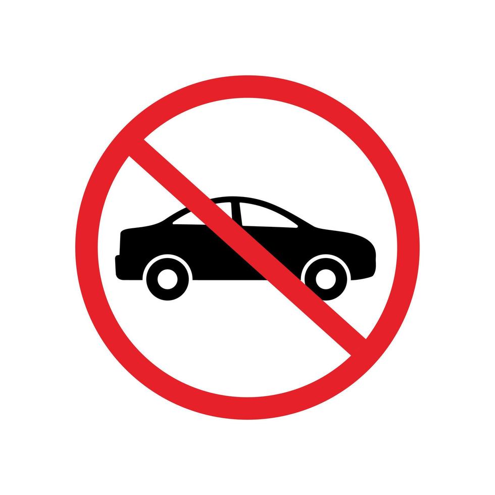 no car sign vector