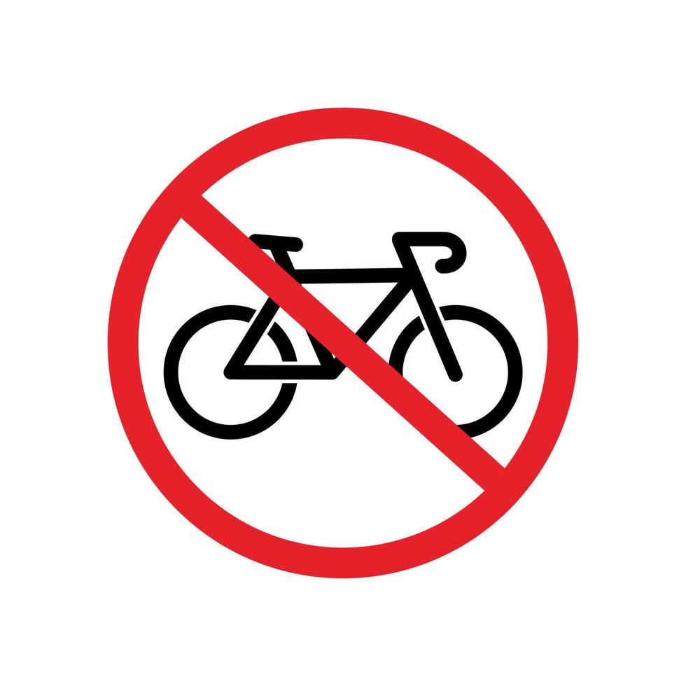 no hay señal de bicicleta vector