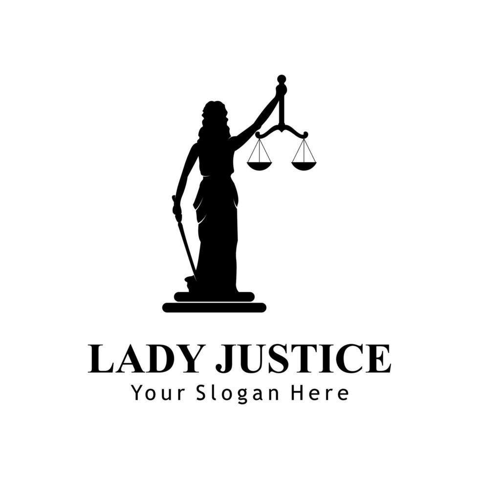 logotipo de la dama de la justicia vector