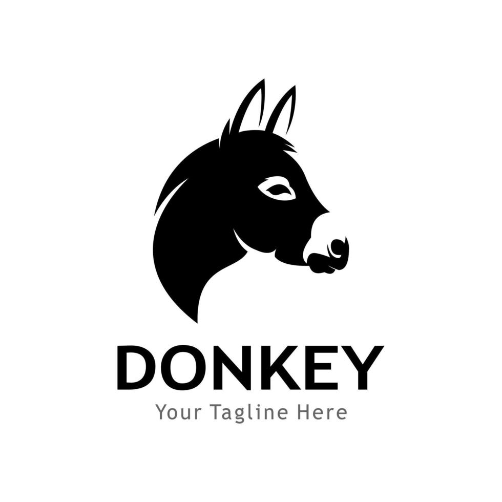 donkey head logo vector