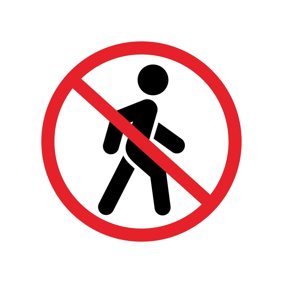 No entry sign vector