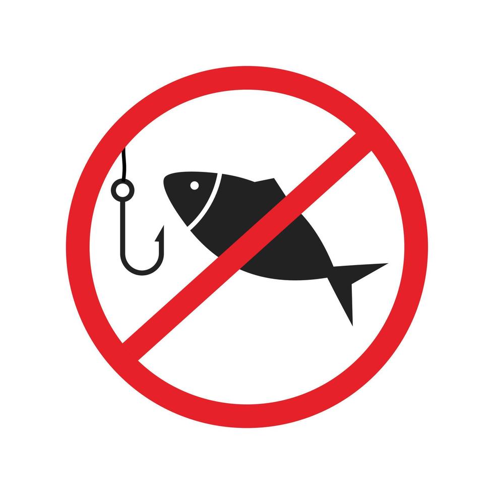 No fishing sign vector