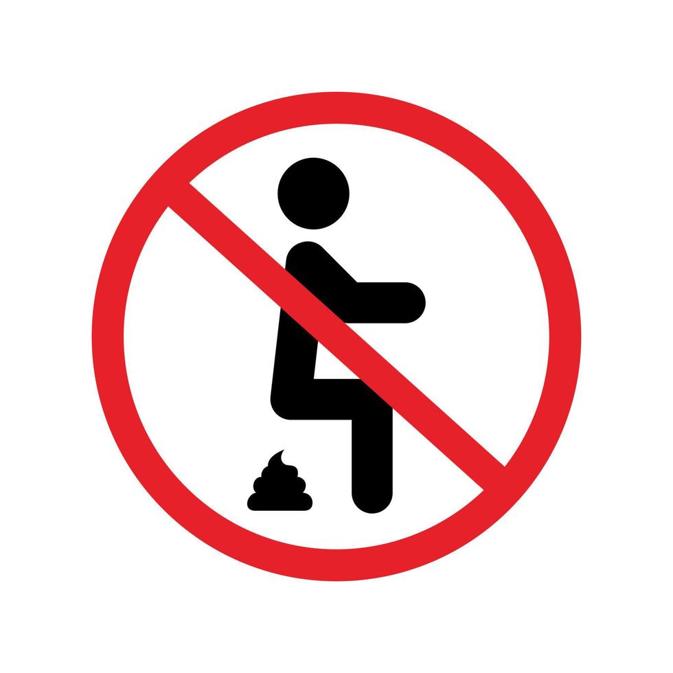 Do not pooping sign vector