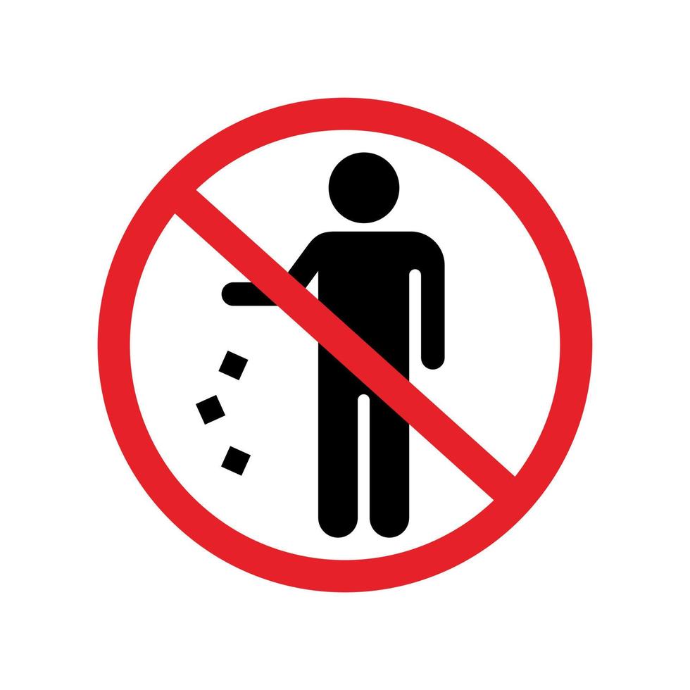 Do not litter sign vector