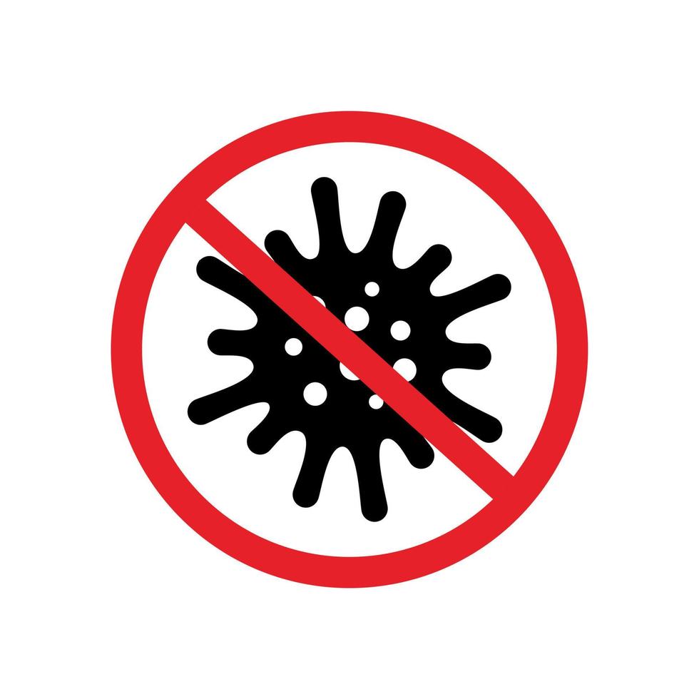 No bacterias sign vector