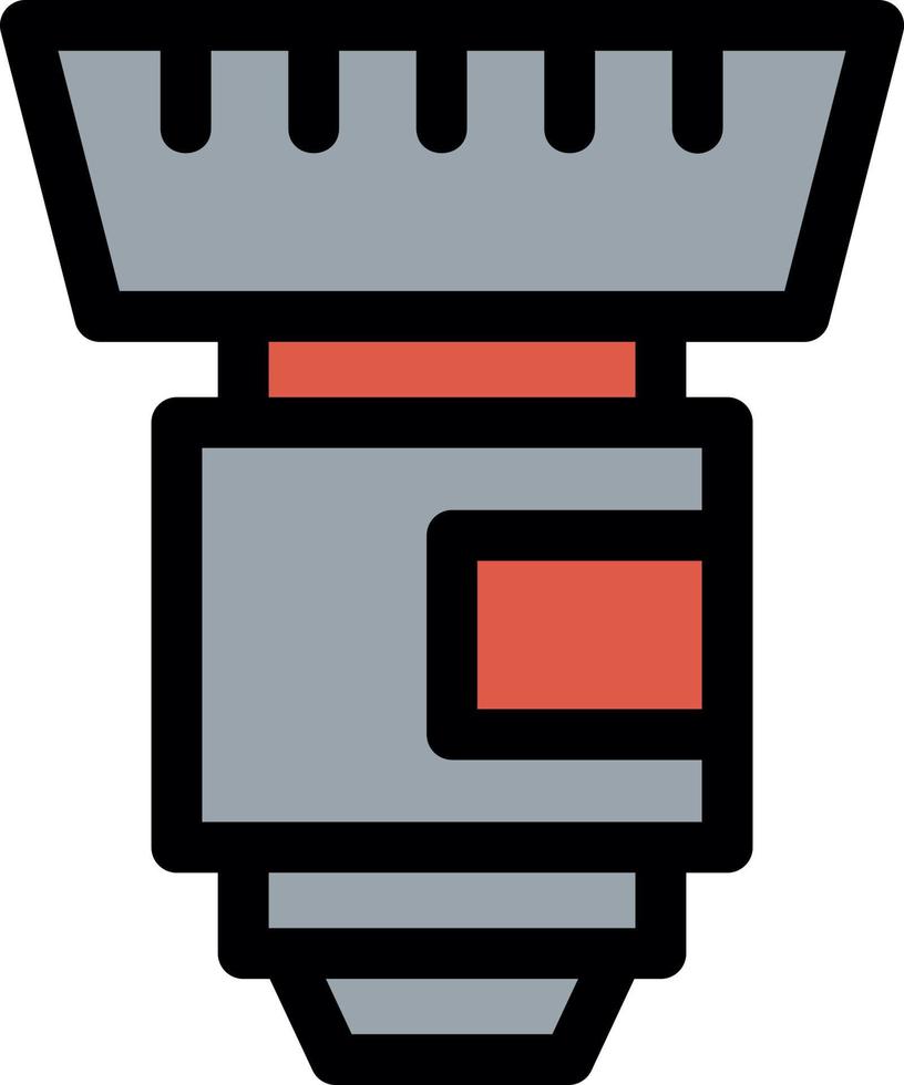 Camera Lens Line Icon vector