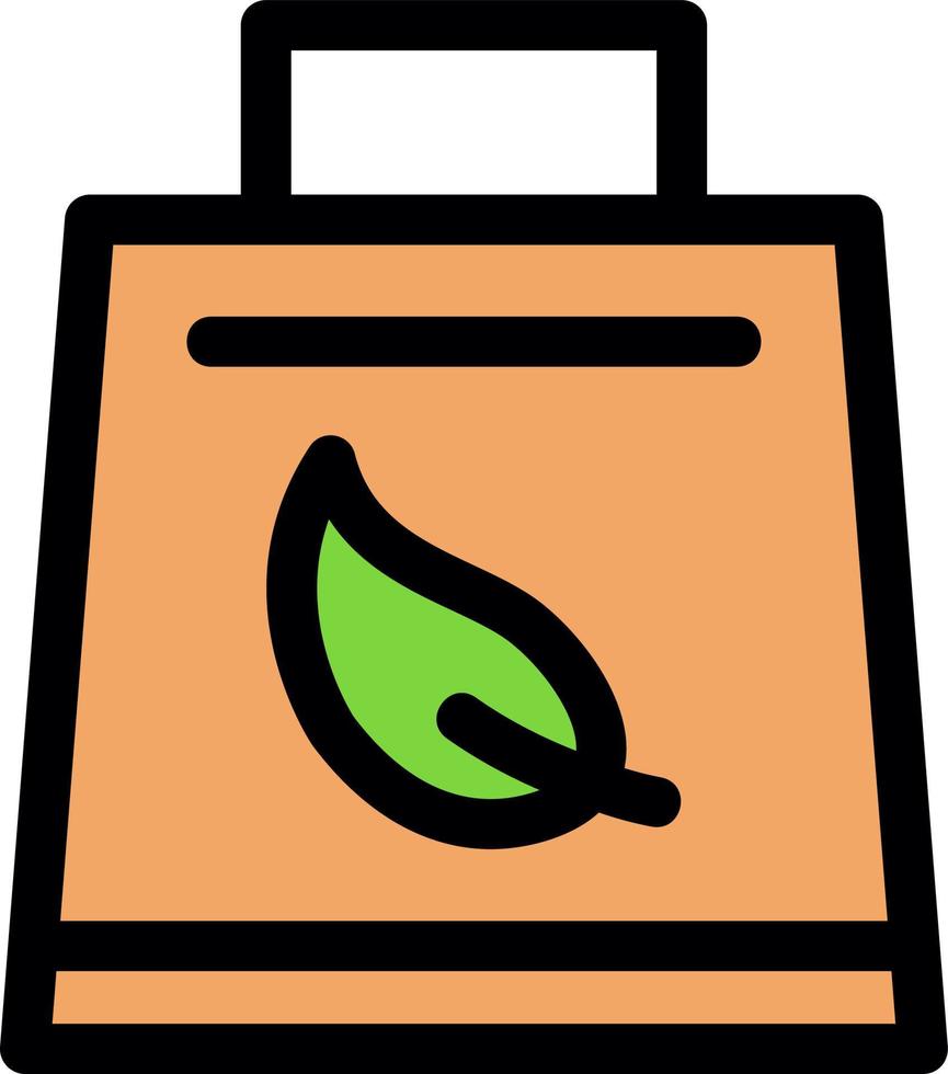 Eco Bag Line Icon vector