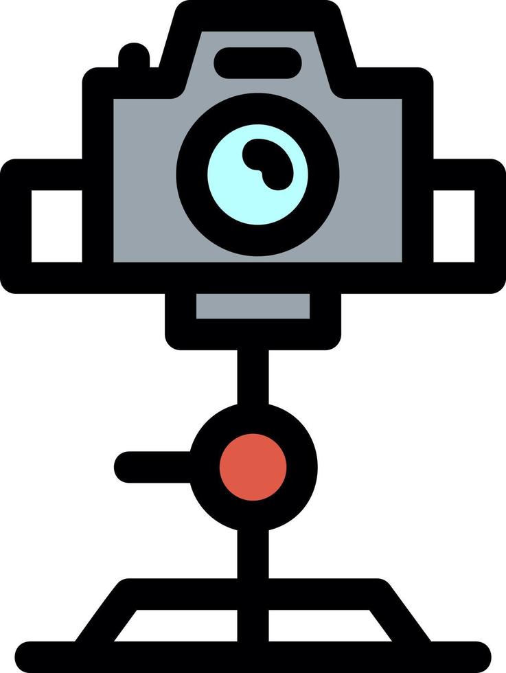 Tripod Camera Line Icon vector