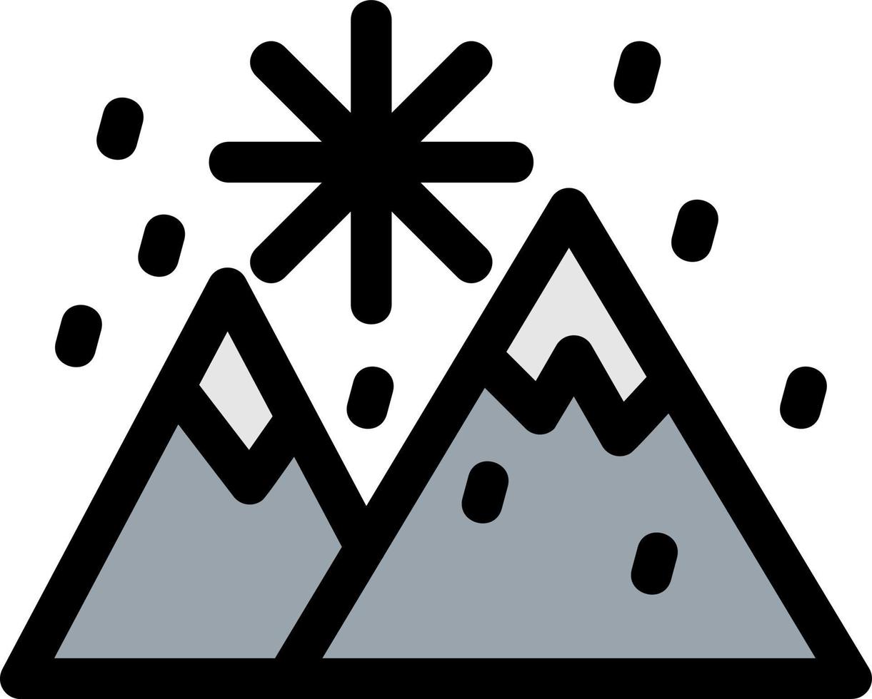 Snow Landscape Line Filled Icon vector