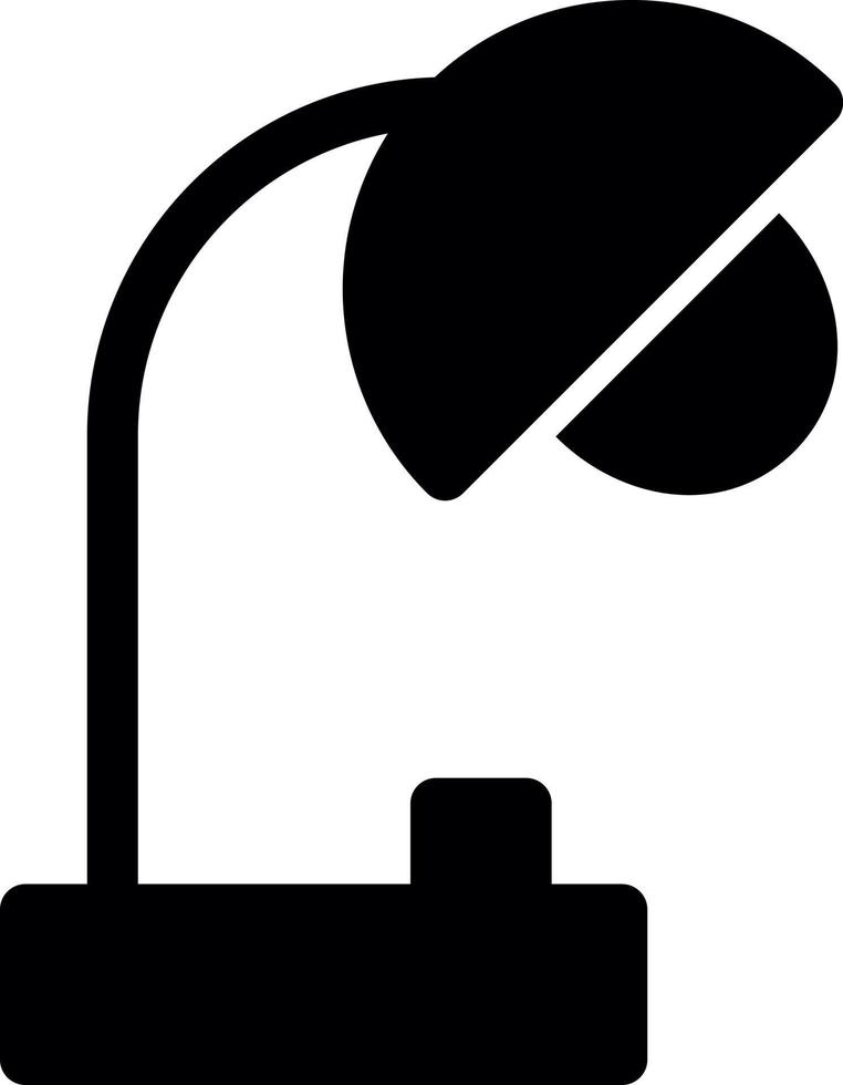 Desk Lamp Glyph Icon vector