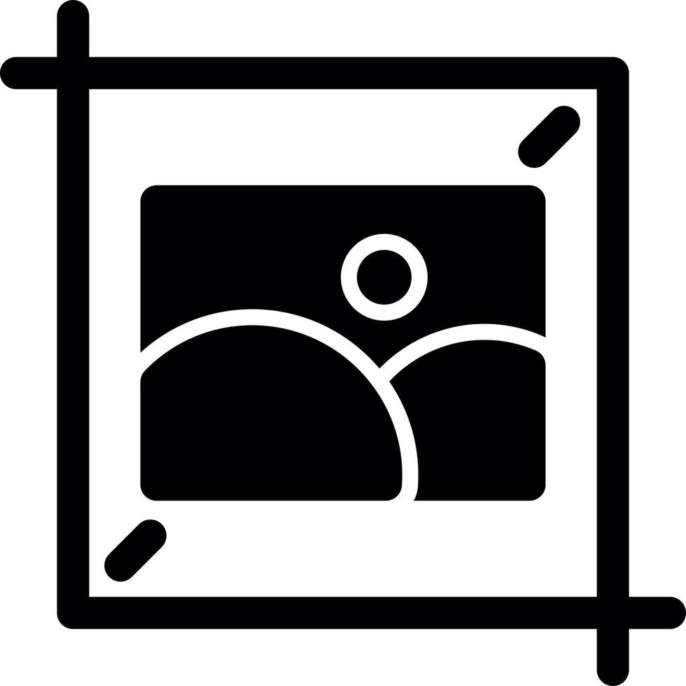 Crop Glyph Icon vector