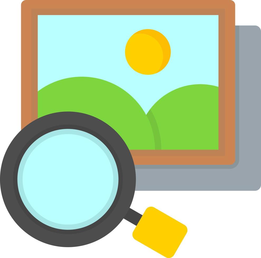 Search Image Flat Icon vector