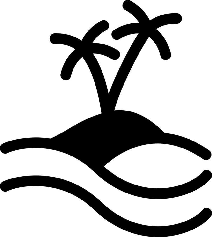 Pine Trees Landscape Glyph Icon vector