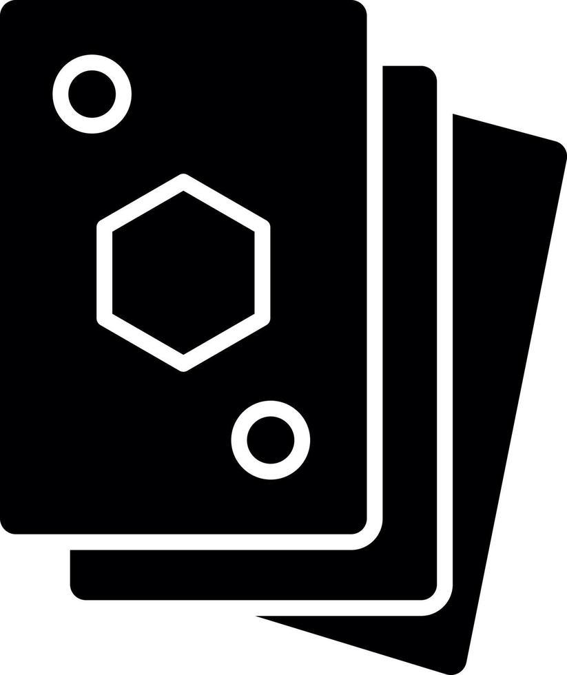 Playing Cards Line Glyph Icon vector