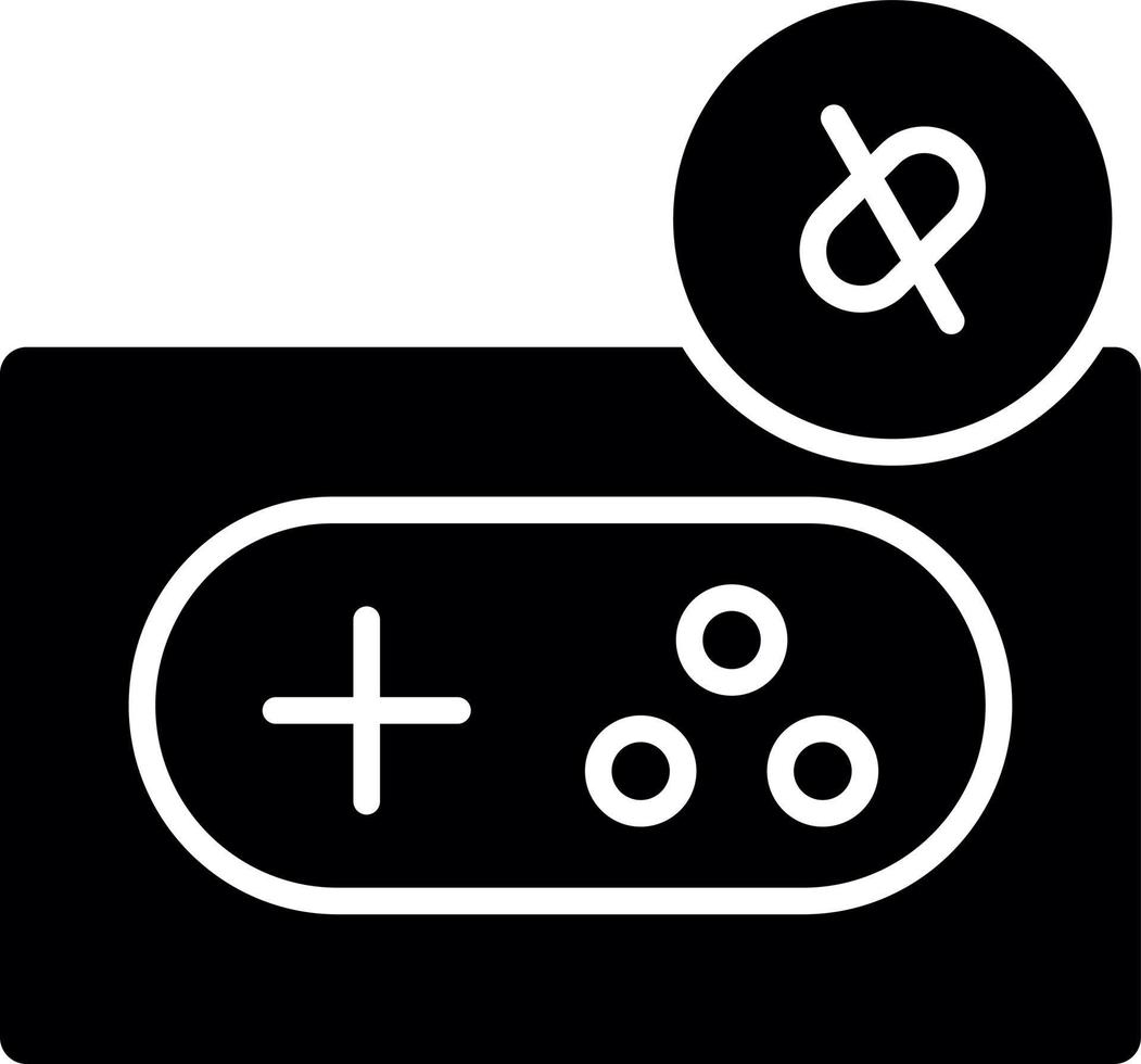 Game Disconnect Line Glyph Icon vector