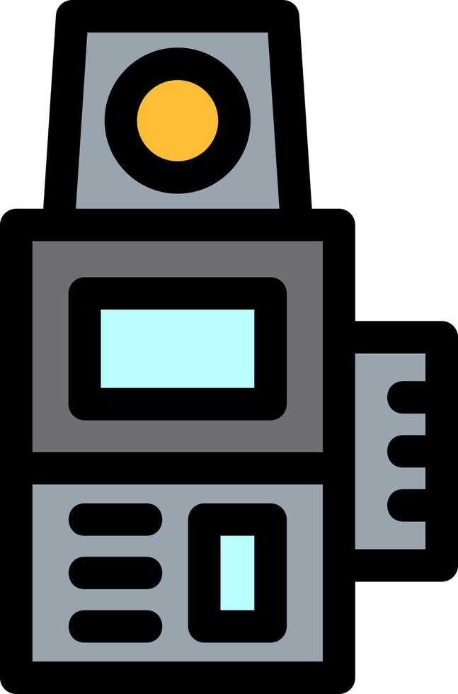 Camera Meter Line Icon vector