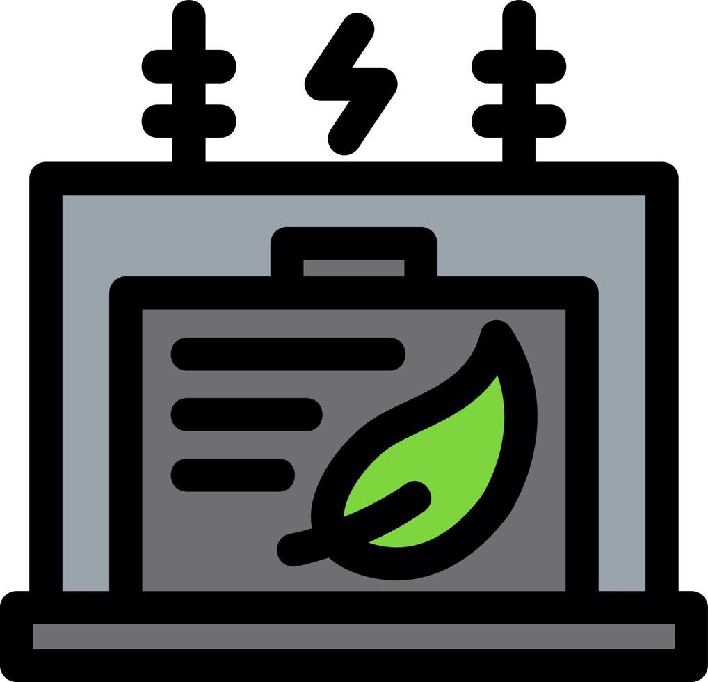 Eco Transformer Line Icon vector