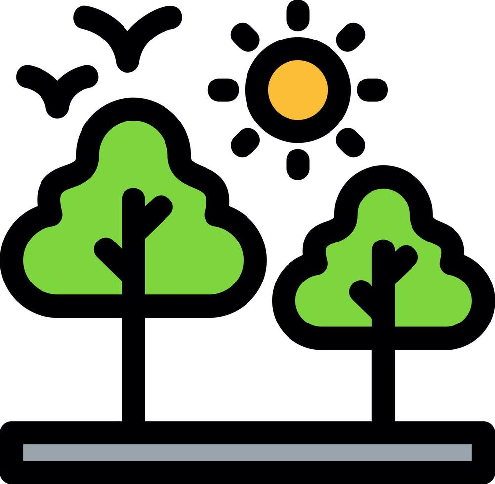 Forest Line Icon vector