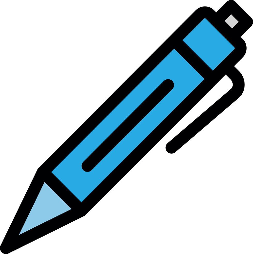 Pen Line Filled Icon vector