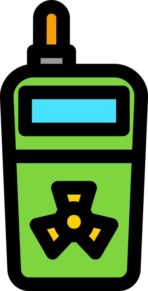 Radiation Detector Line Filled Icon vector