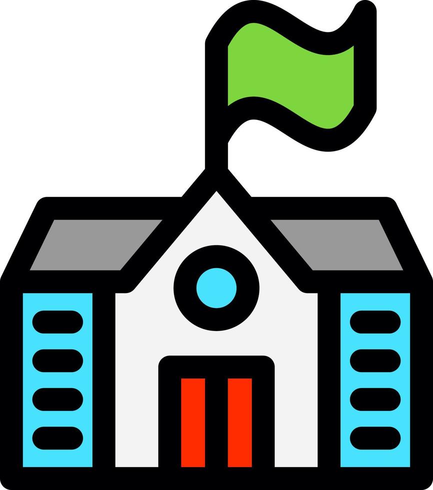 School Line Filled Icon vector